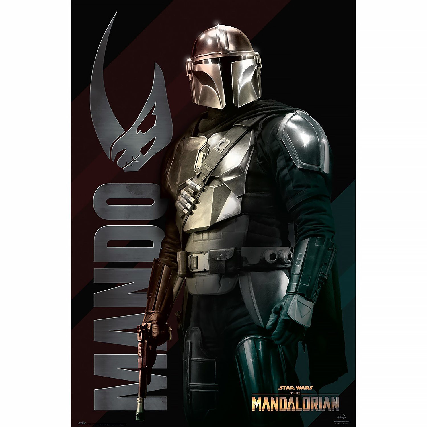 Poster The Mandalorian Poster Mando Dark 61 x 91,5 cm