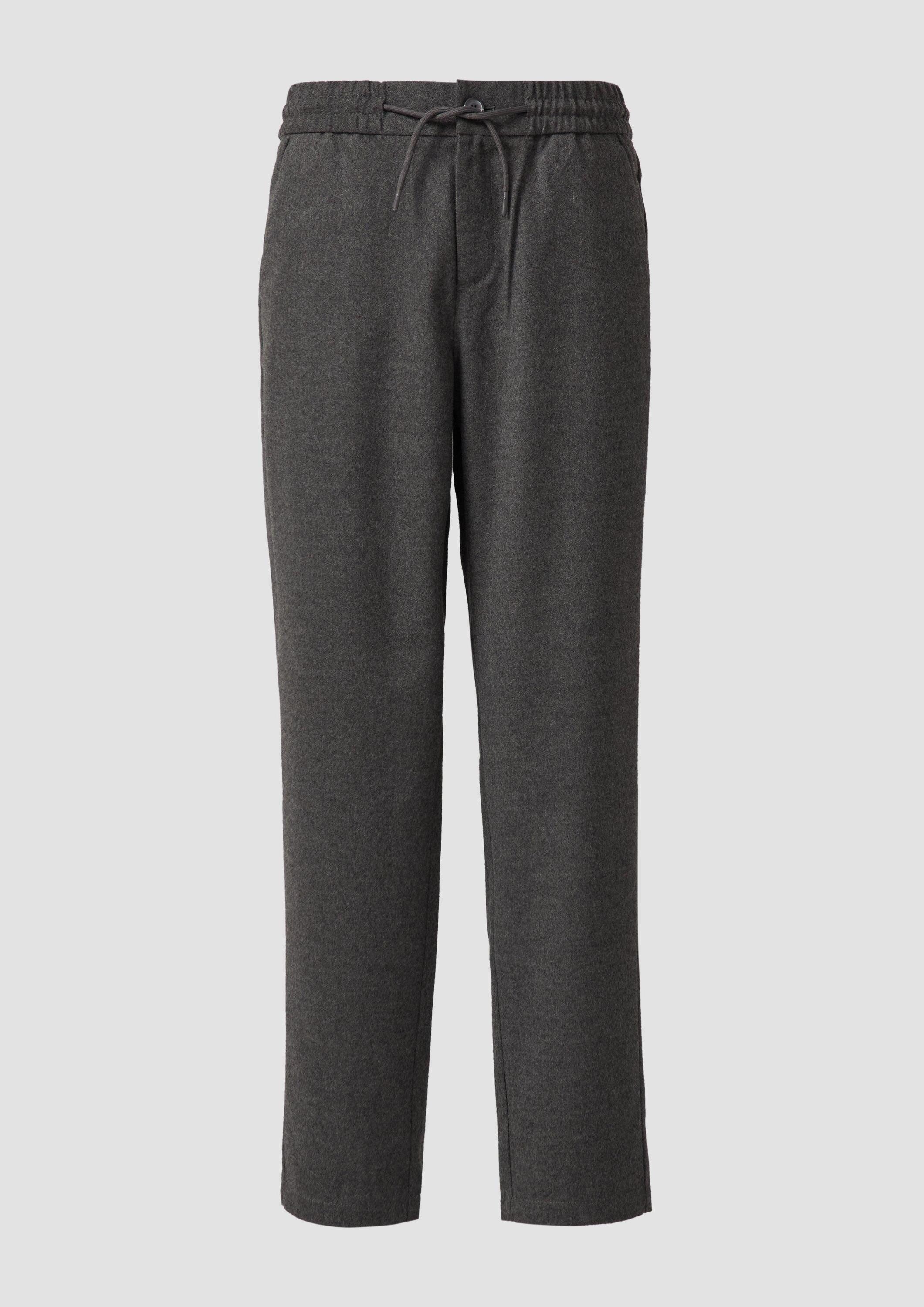 s.Oliver Chinos Hose 7/8-Flanell-Hose mit Elastikbund