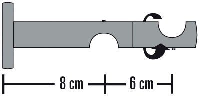 Kombiträger Doppel-Kombiträger offen für edelstahl-optik SCHÖNER LAMINAT, WOHNEN 20 Ø mm Ø Einzelprogramm 20 mm, Leon (1-St), Serie