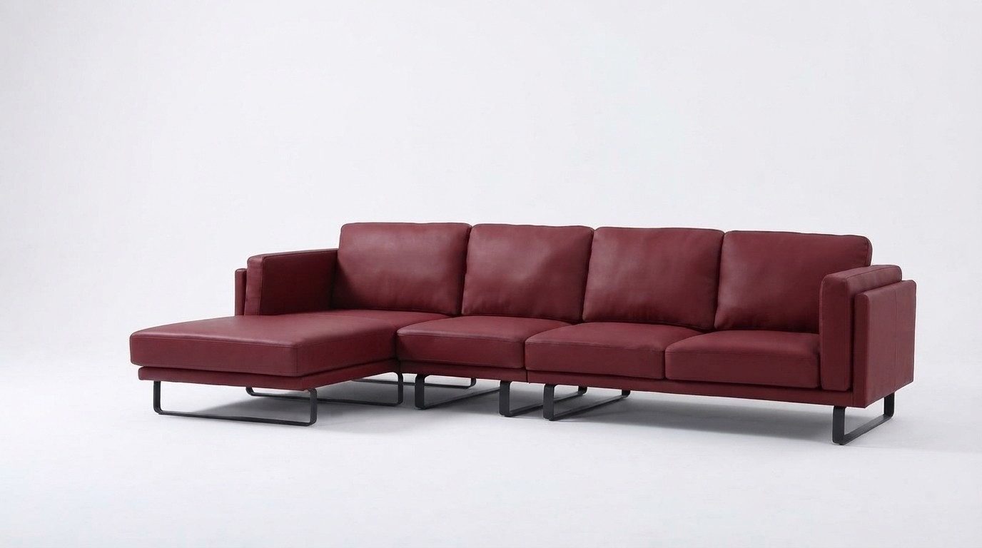 JVmoebel Ecksofa Moderne L-Form Couch mit hochwertiger Lederpolsterung, Made in Europa