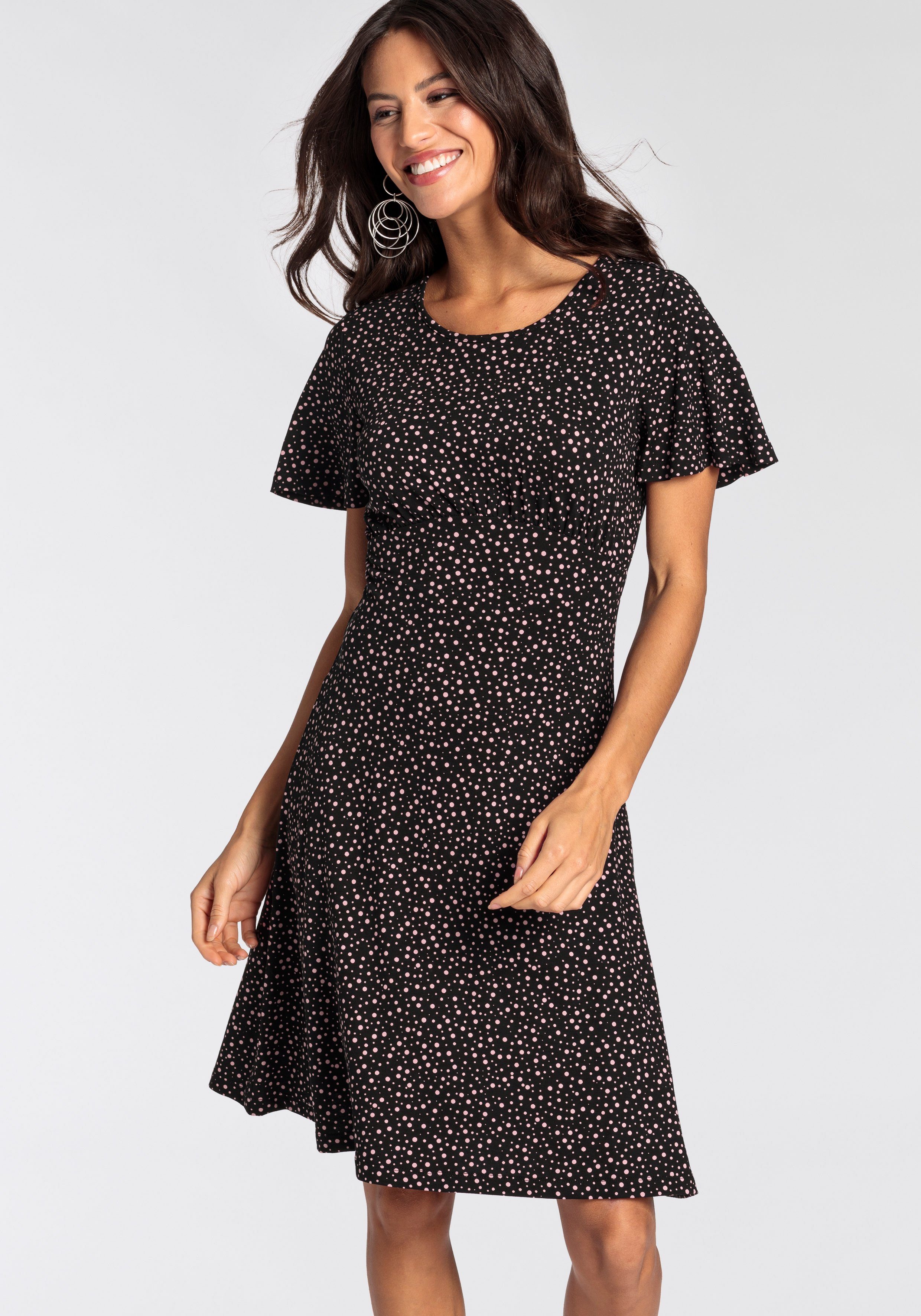 Laura Scott Sommerkleid kurzes Kleid, femininer Look, aus Single-Jerseystof günstig online kaufen