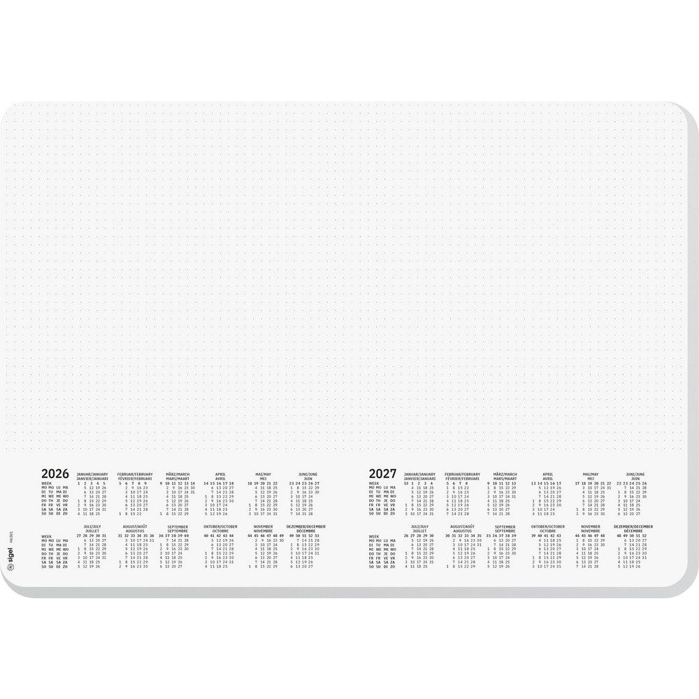 Sigel Schreibtischunterlage Sigel H6501 Schreibunterlage Papier Punktraster (B x H) 42 mm x 29.7