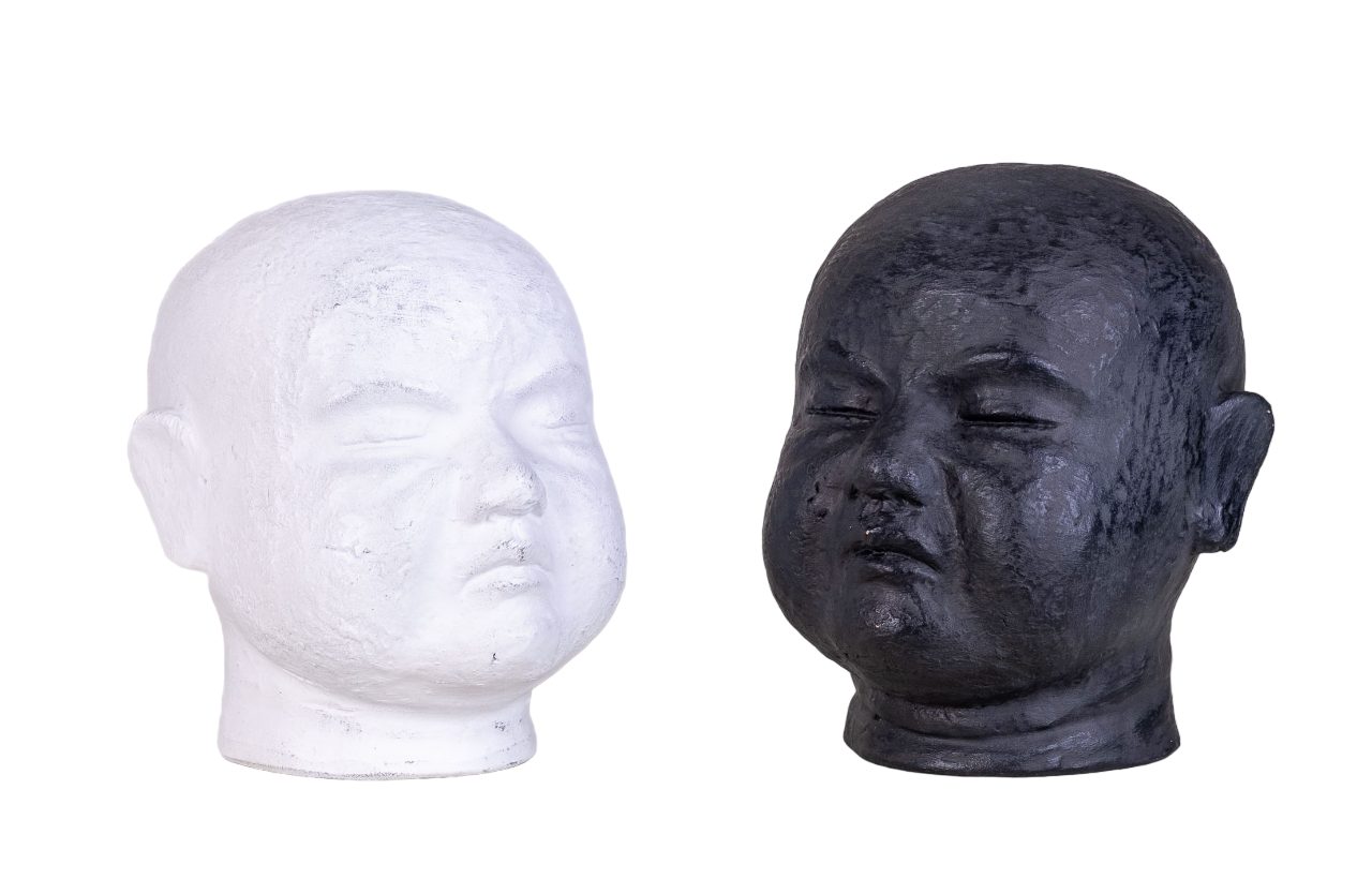 Dekofigur IDYL Moderne Skulptur Figur Terra Kopf/Gesicht