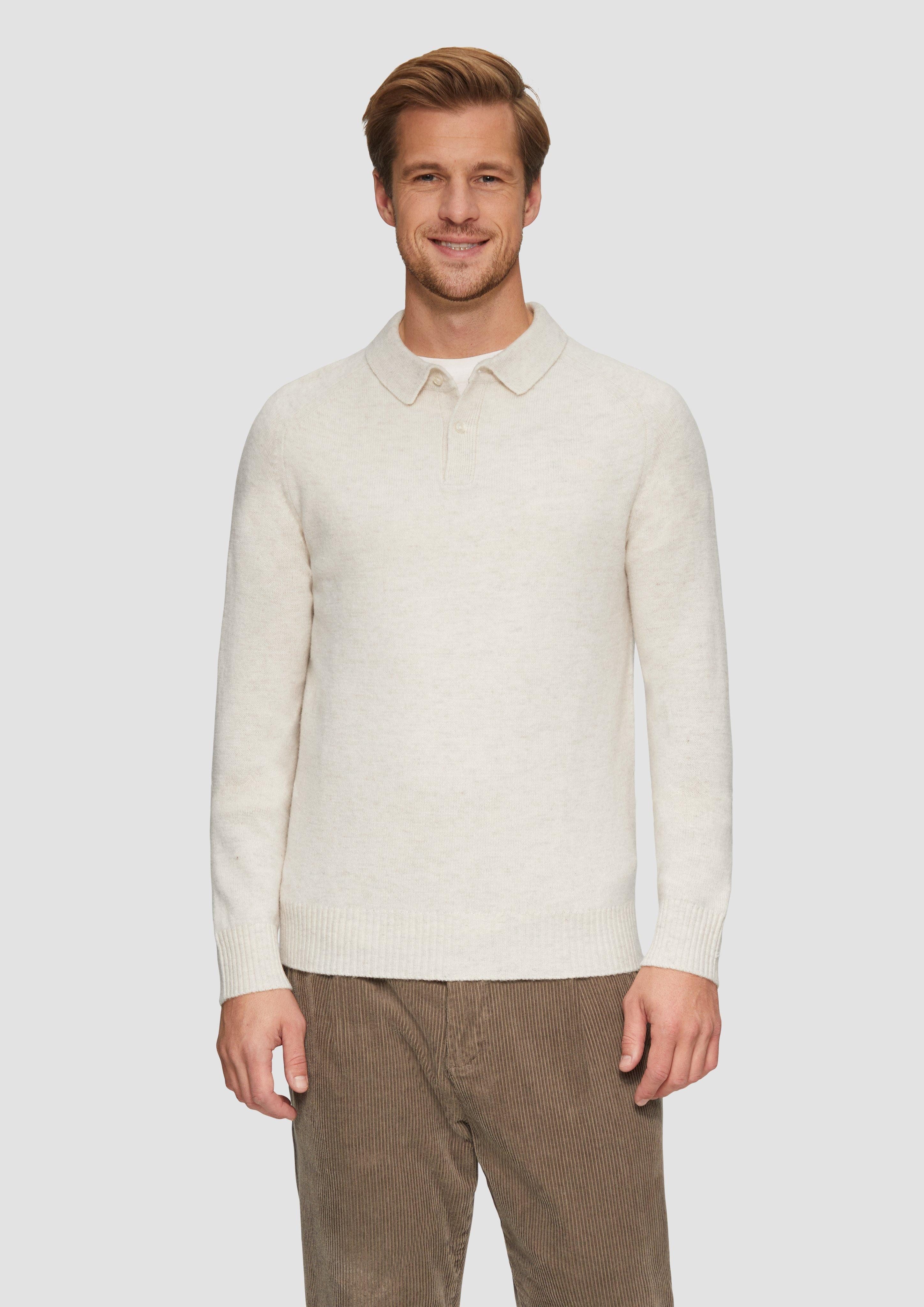 Strickpullover Softer Polo-Strickpullover aus reiner Wolle