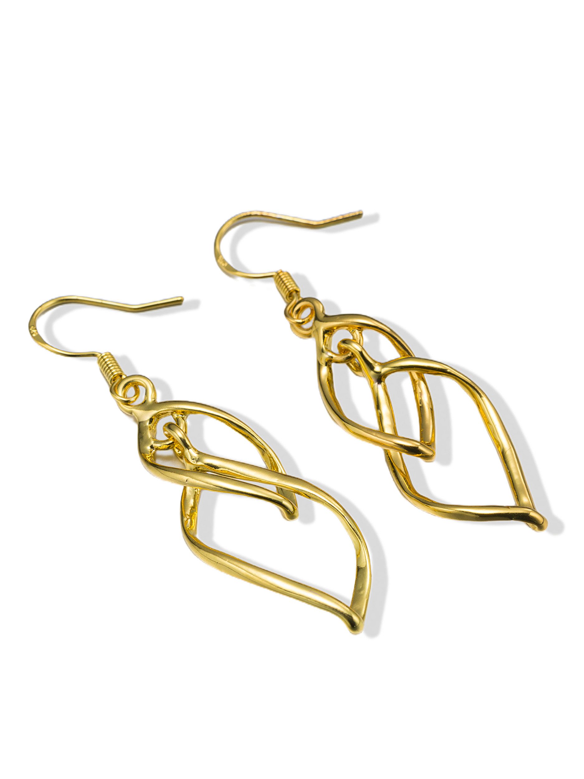 Aniston JEWELRY & WATCHES Paar Ohrhaken Schmuck Geschenk Kupfer Ohrschmuck Ohrringe Blatt, Made in Germany