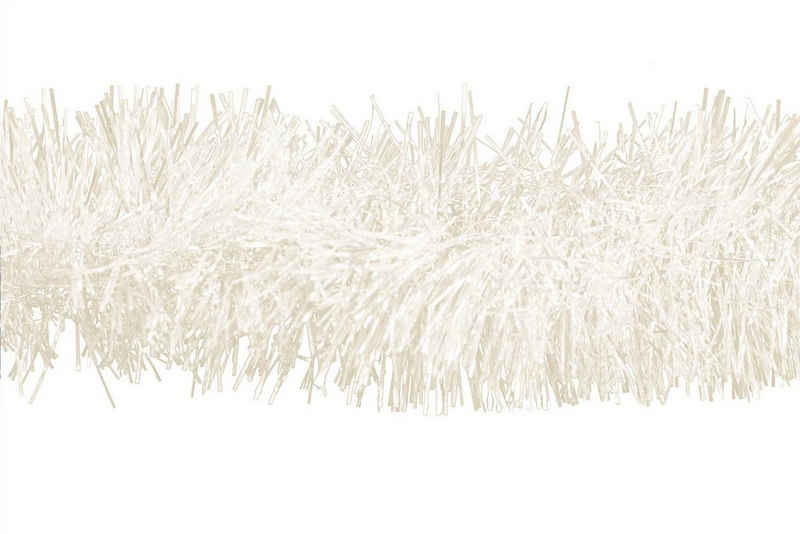 Creativery Girlanden, Weihnachtsgirlande Lametta 15cm 3 Meter Weiß