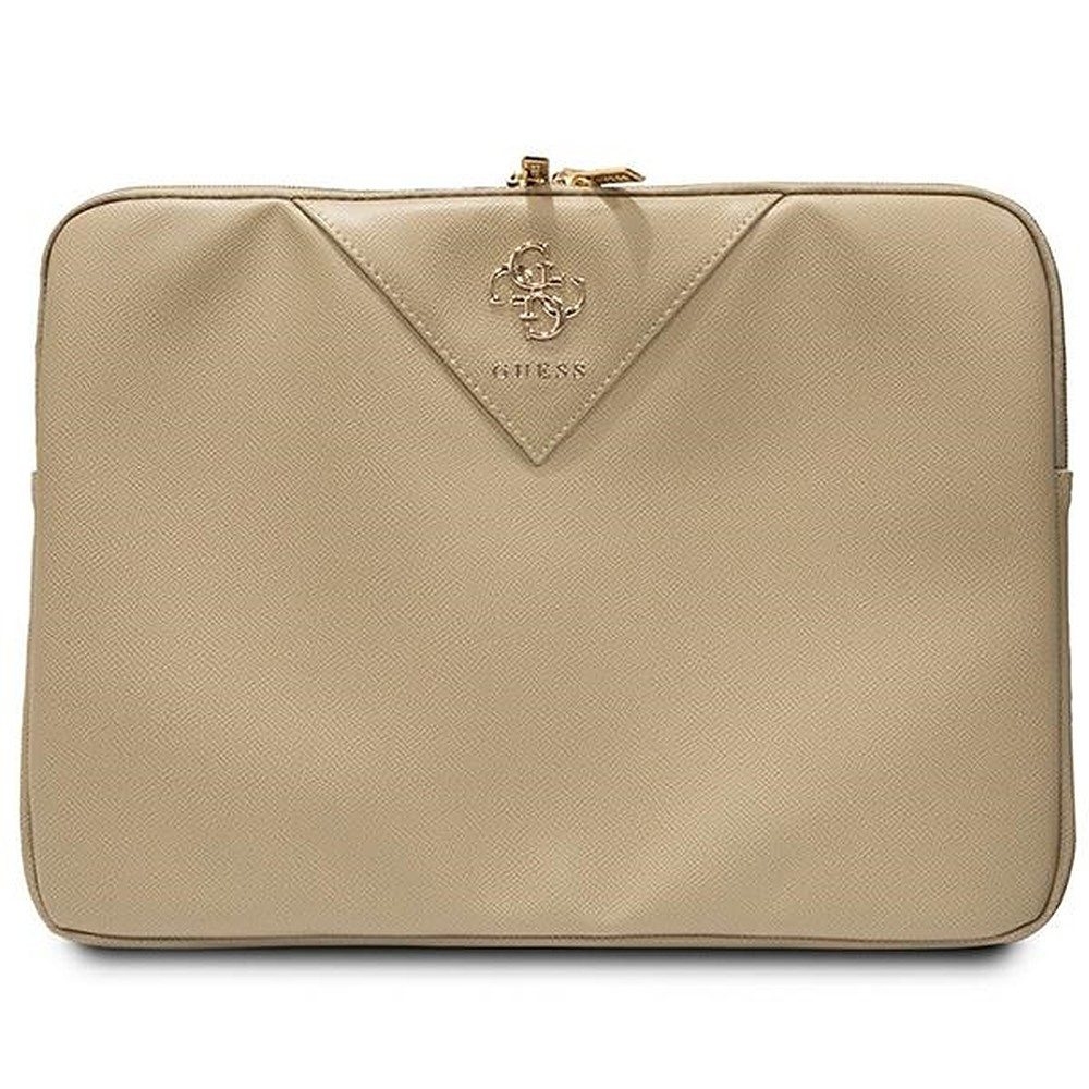Guess Laptoptasche Notebookhülle Schutztasche Reisehülle (Spar-Set, 1-tlg., 34 x 26 x 2,5 cm leicht), Reißverschluss, 4G-Logo, Kunstleder, bis 14 Zoll