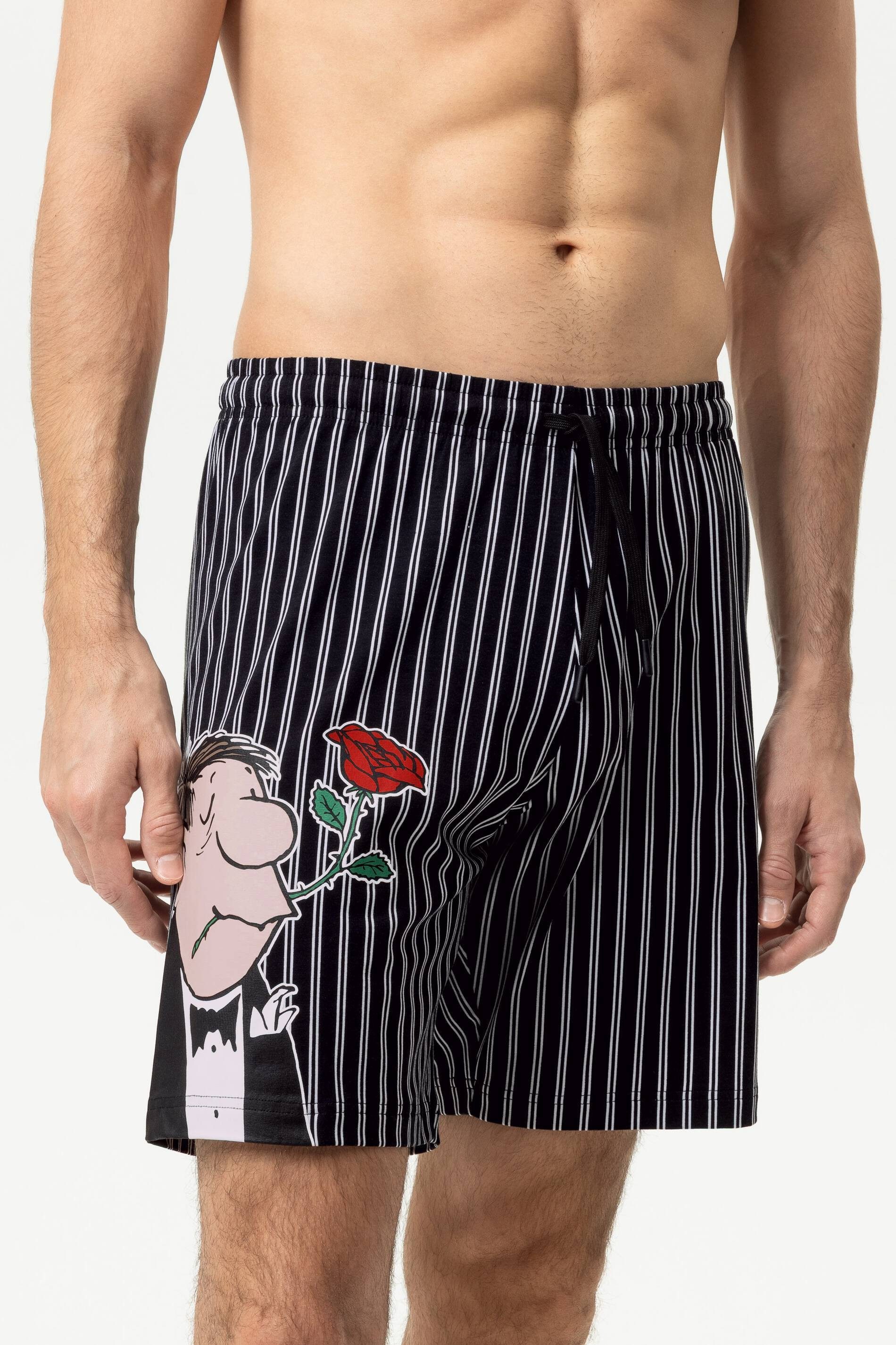 Schlafhose Mey Hose kurz Serie mey x LORIOT Gestreift Shorts