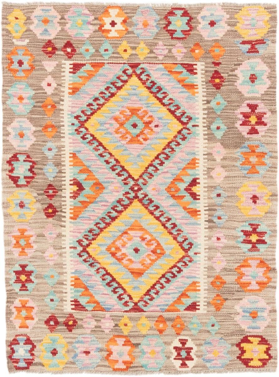 Orientteppich Kelim Afghan 86x113 Handgewebter Orientteppich, Nain Trading, rechteckig, Höhe: 3 mm