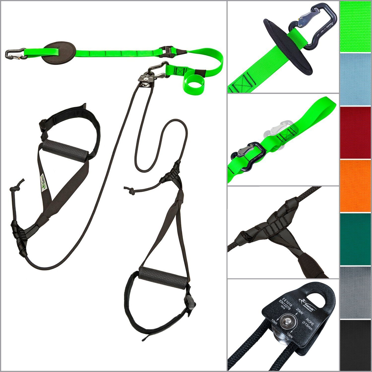 eaglefit® Schlingentrainer Sling-Trainer ALLROUND, Sportgerät für zu Hause, Indoor & Outdoor grün