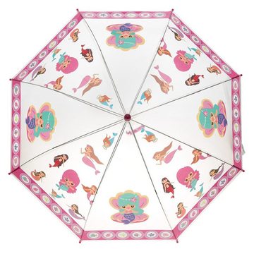 Idena Taschenregenschirm Idena 50048 - Kinderregenschirm für Mädchen, mit zauberhaftem Meerjung