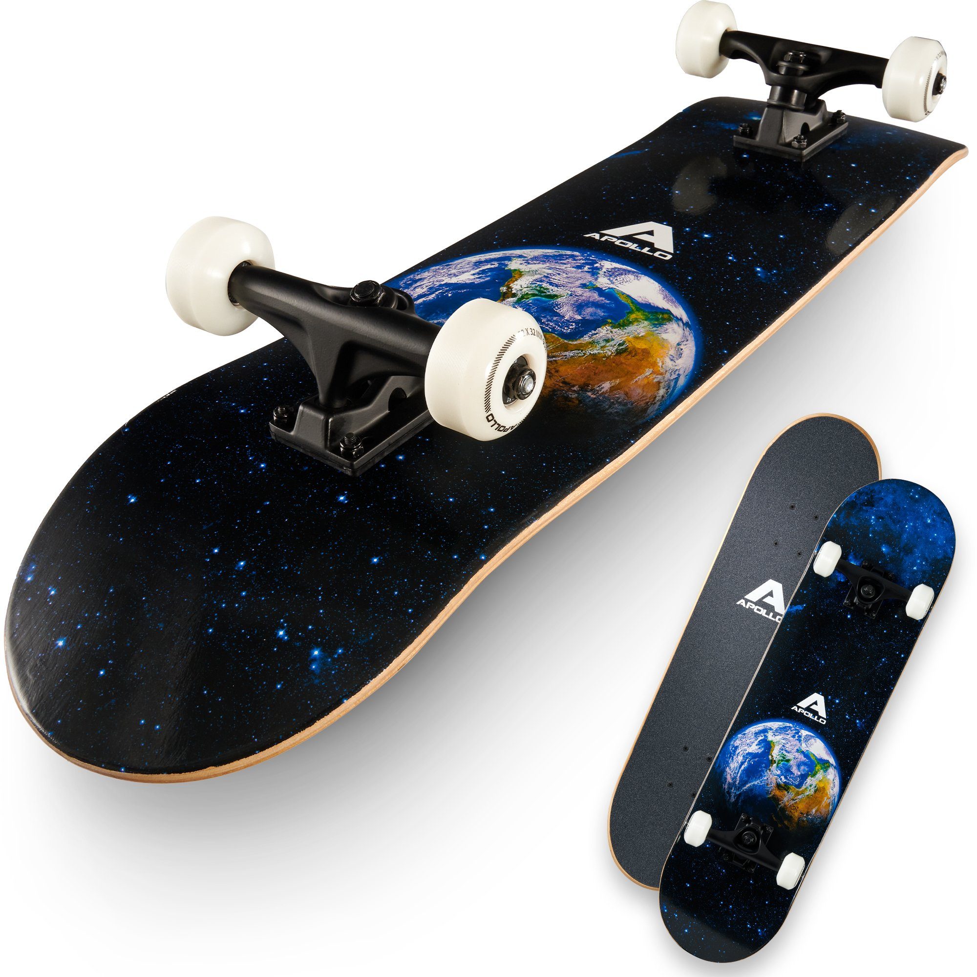 Apollo Skateboard Skateboard Kinder und Erwachsene Earth Board, Kinder Skateboard  ab 6 Jahre