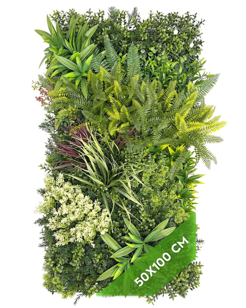 Kunstpflanze Künstliche Pflanzenwand Indoor & Outdoor, Blumenwand, Green Wa günstig online kaufen