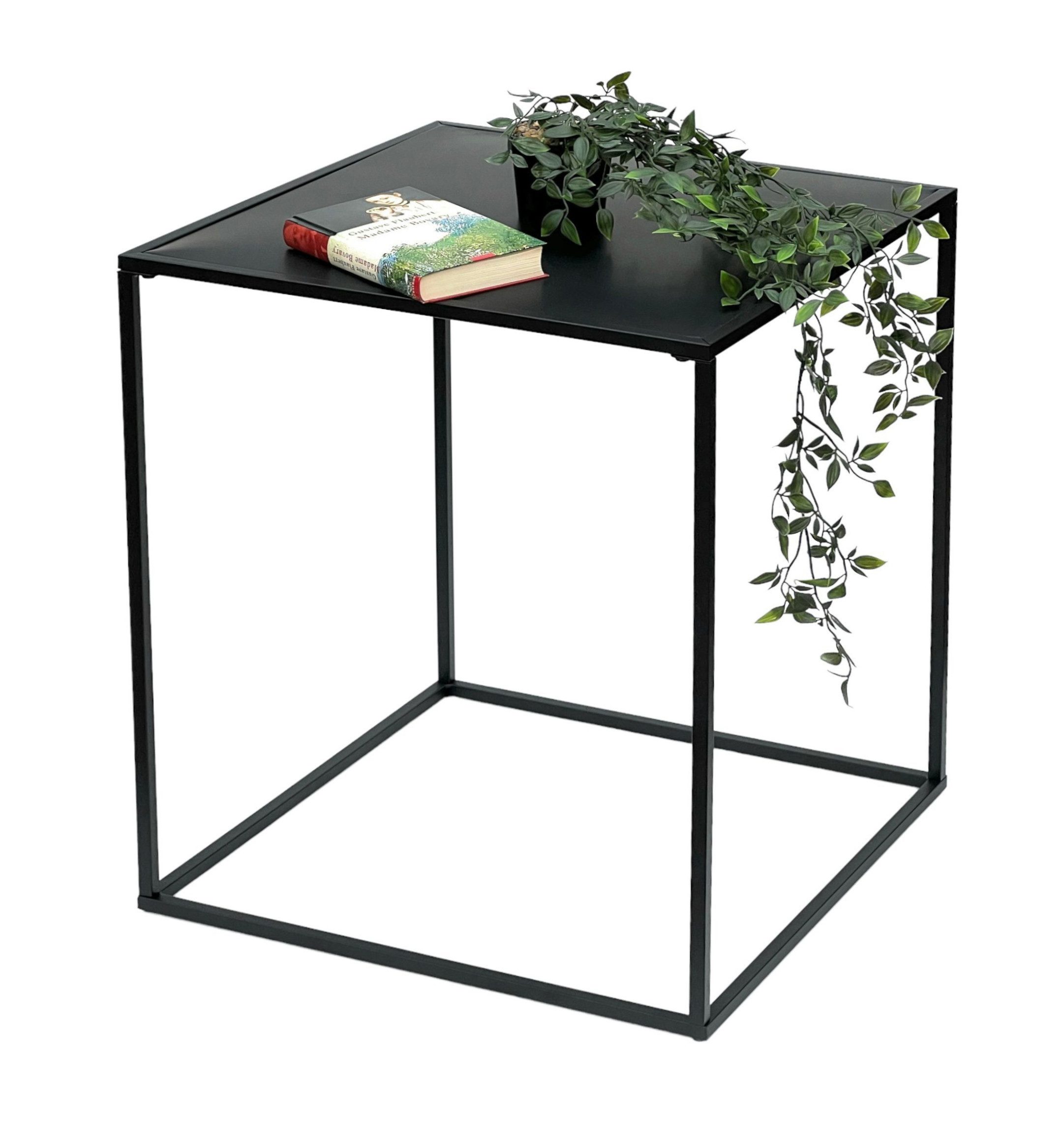 DanDiBo Beistelltisch Couchtisch Schwarz Metall Wohnzimmer