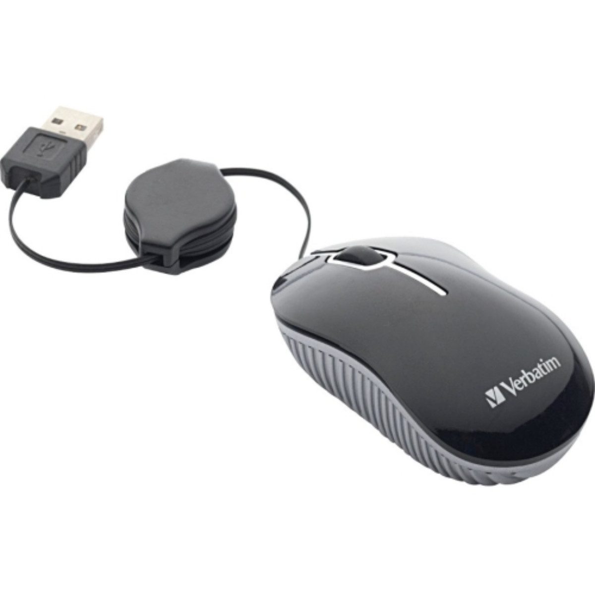 Platinet VMLT Maus (USB, kabelgebunden, Kompakte 1000-DPI USB-Maus mit einziehbarem Kabel)