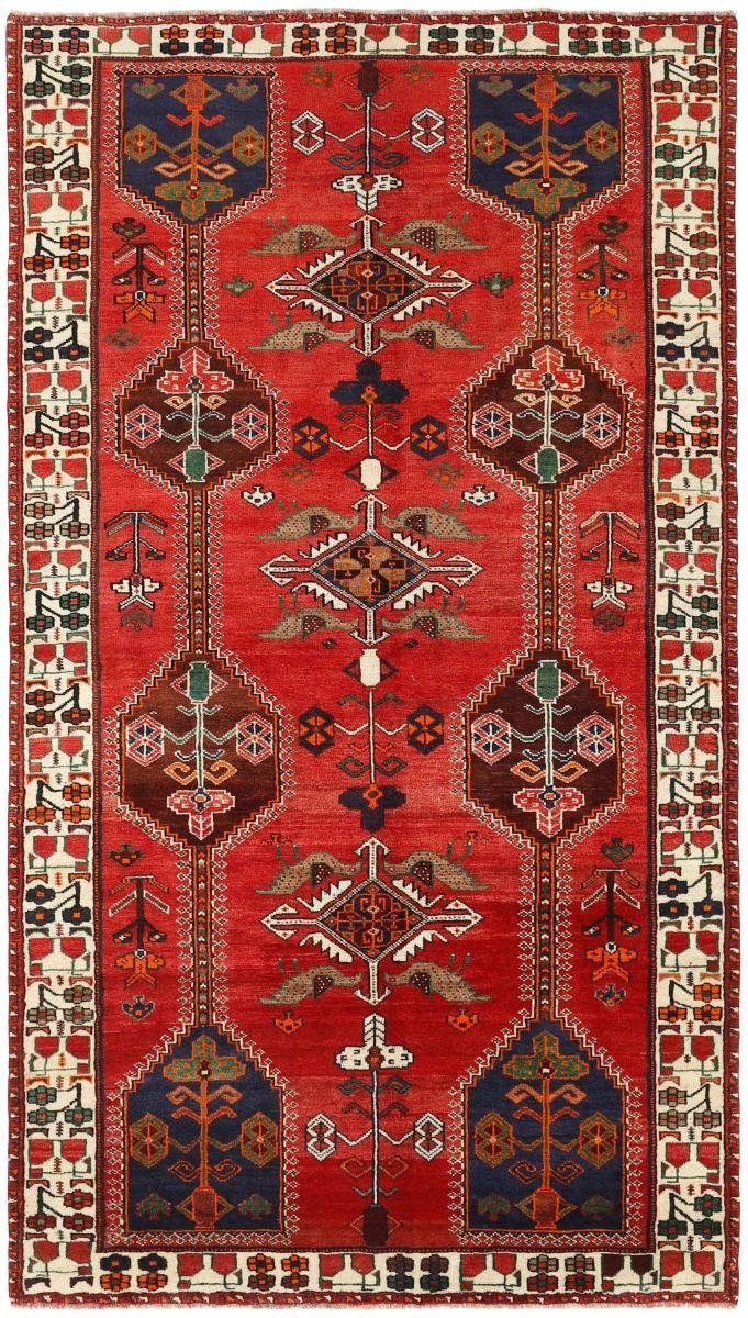 Orientteppich Shiraz 161x292 Handgeknüpfter Orientteppich / Perserteppich Läufer, Nain Trading, rechteckig, Höhe: 10 mm