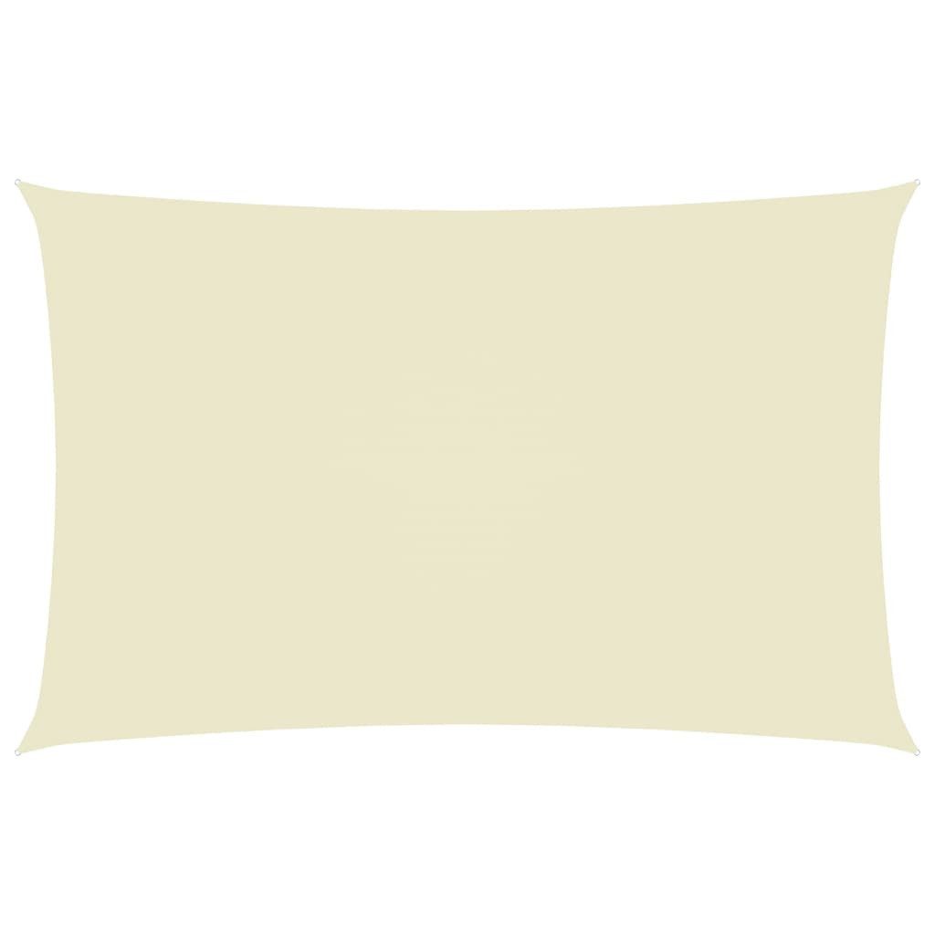 Sonnensegel 5 x 8 m Sonnensegel Oxford-Gewebe Rechteckig 5x8 m Creme Beschattung