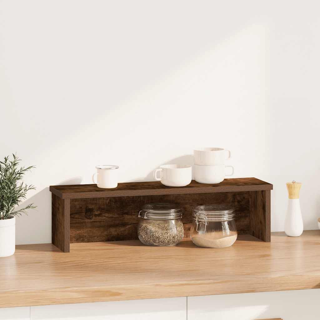 vidaXL Schubkasteneinsatz Küchenregal Stapelbar Räuchereiche 60x15x16 günstig online kaufen