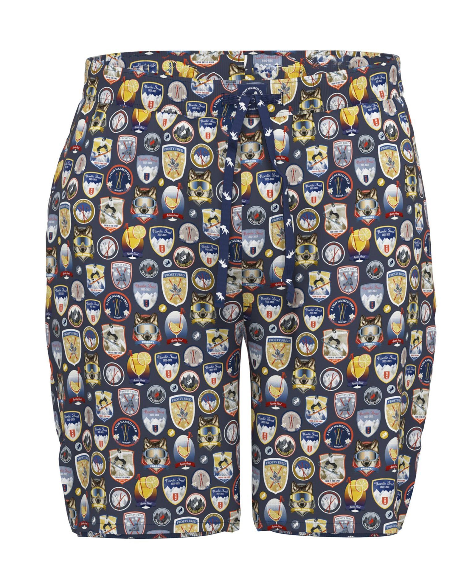 A Fish named Fred Pyjamashorts Herren Pyjamahose kurz (1-tlg) Modisches Design