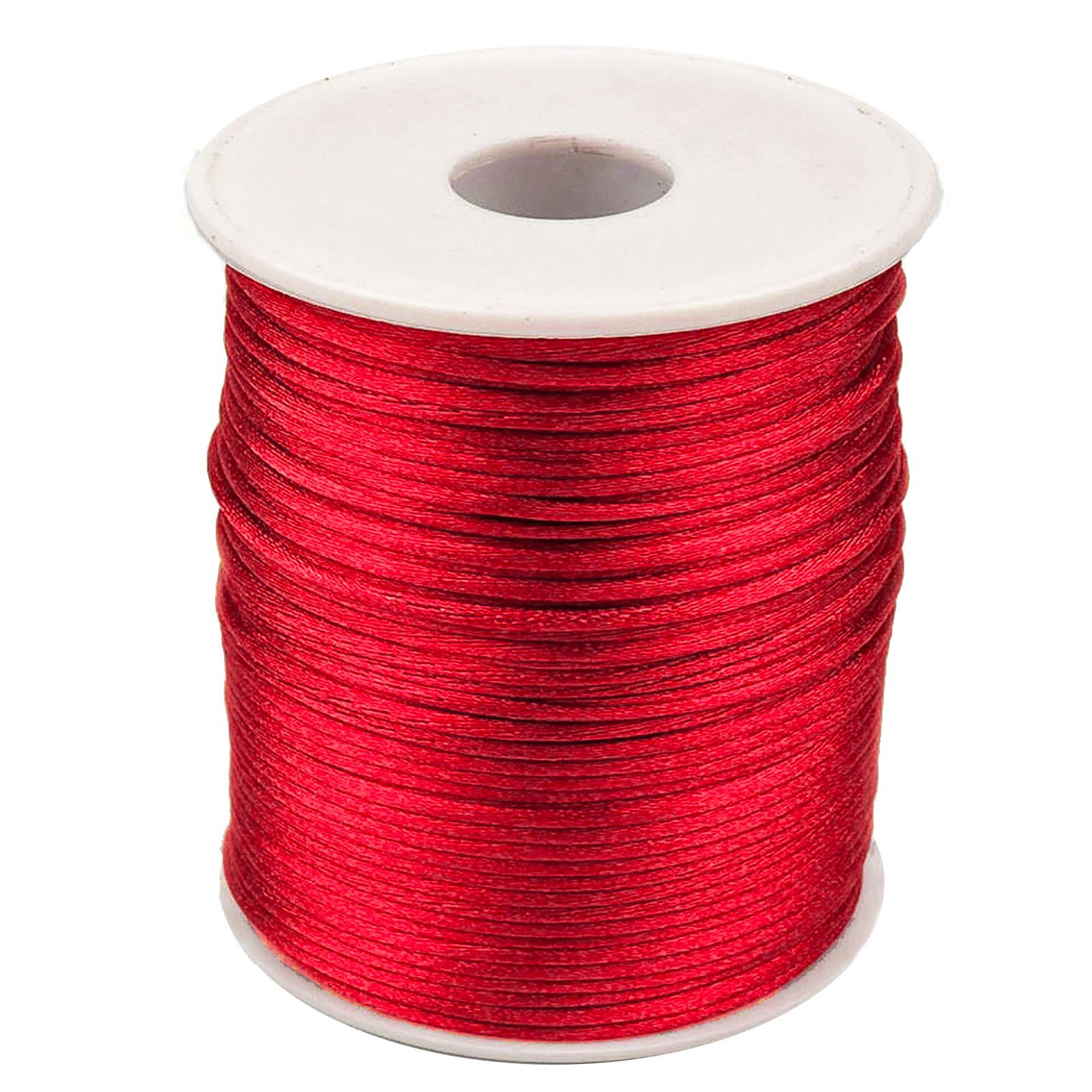 maDDma 90m Satinschnur 2mm Seil, rot