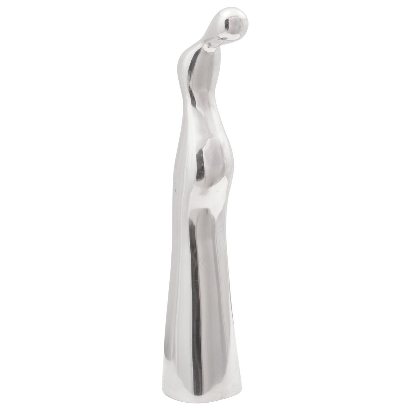 vidaXL Dekofigur 10 x 16 x 49 cm Skulptur Silber Aluminium 10x16x49 cm für stilvolle De