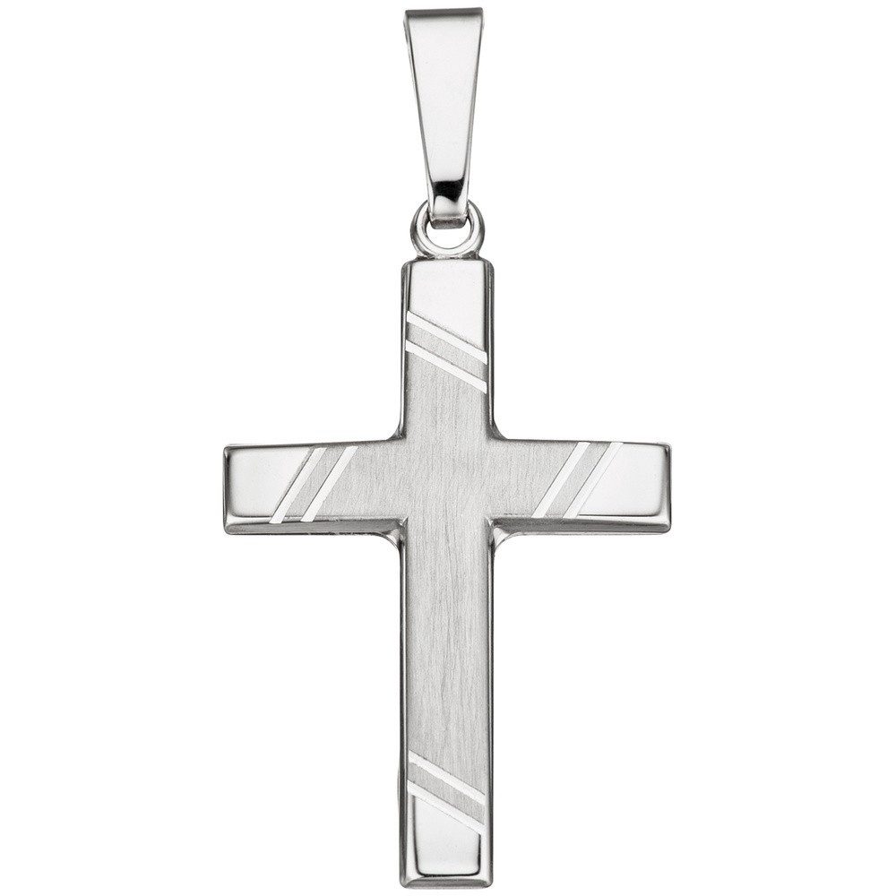 Kettenanhänger Anhänger Kreuz 26,6x16,4mm aus 925 Silber