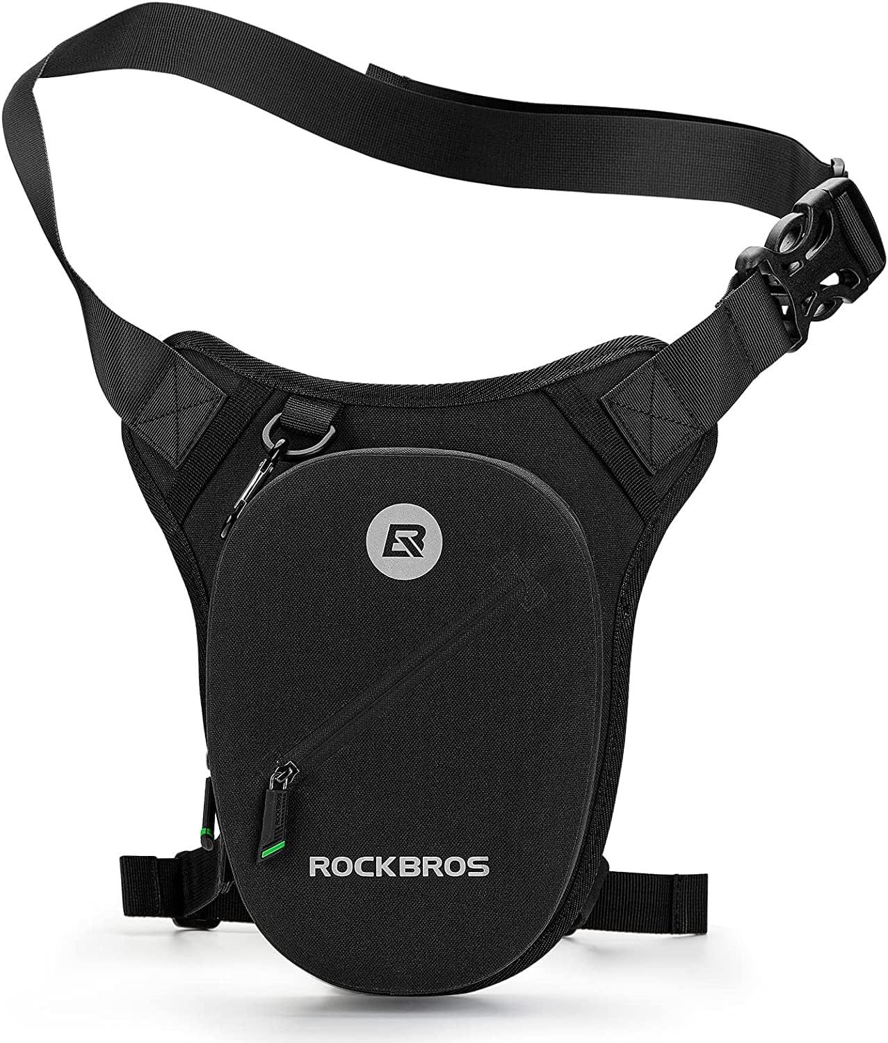 ROCKBROS Beintasche Motorrad Hüfttasche Bein Wasserdicht mit Abnehmbarem Beingurt (für Damen Herren Motorrad Wandern Outdoor), Reflektierend