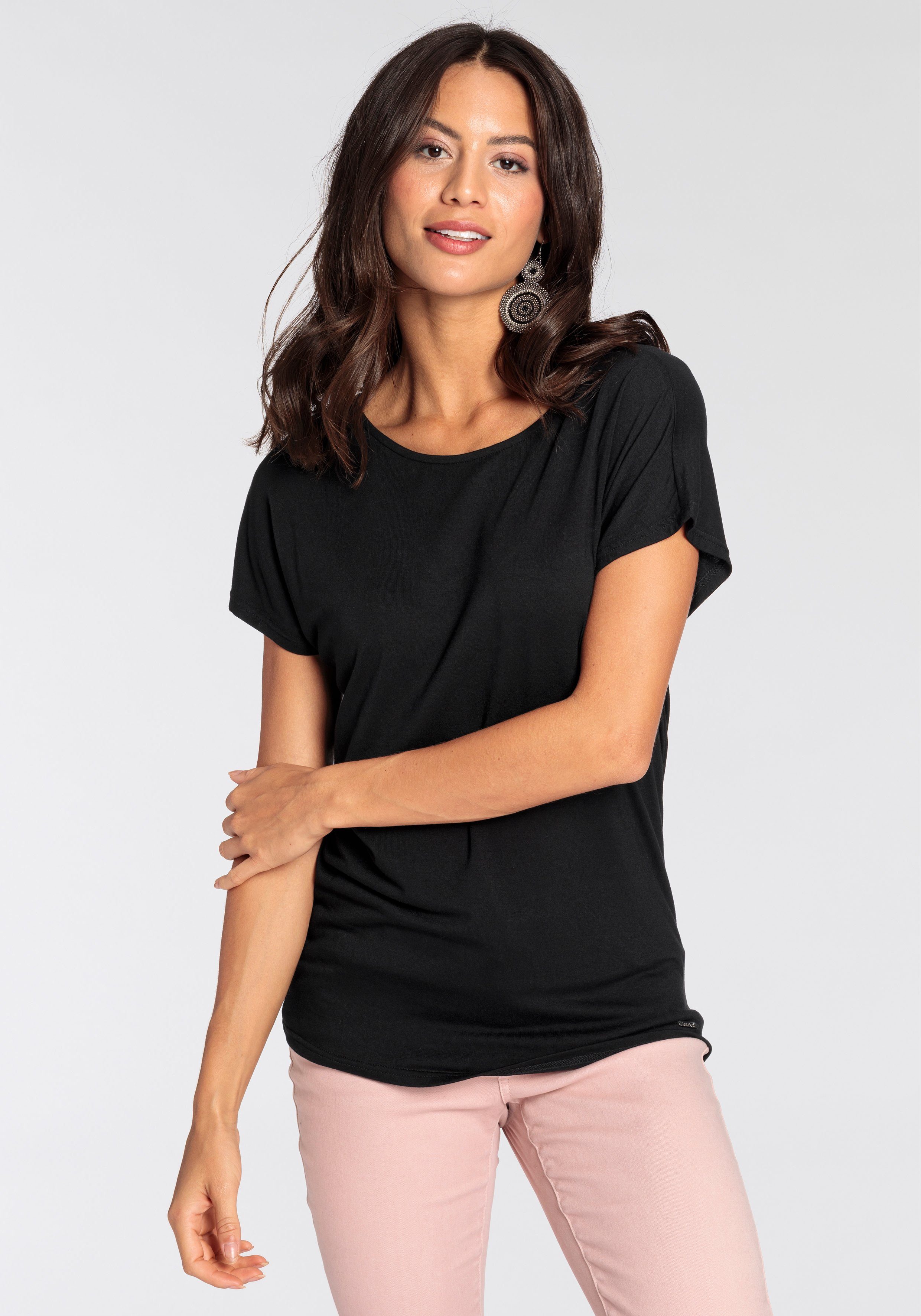 Laura Scott T-Shirt Kurzarm, figurumspielende Passform, günstig online kaufen