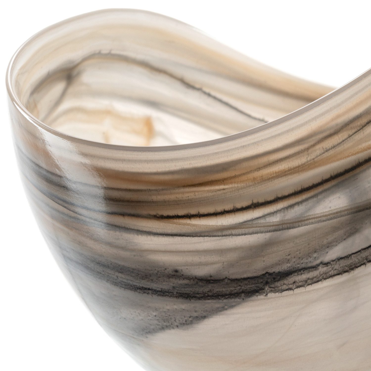 LEONARDO Dekoschale Schale 27x15 beige/schwarz ALABASTRO 2er-Set (Set, 2 St)