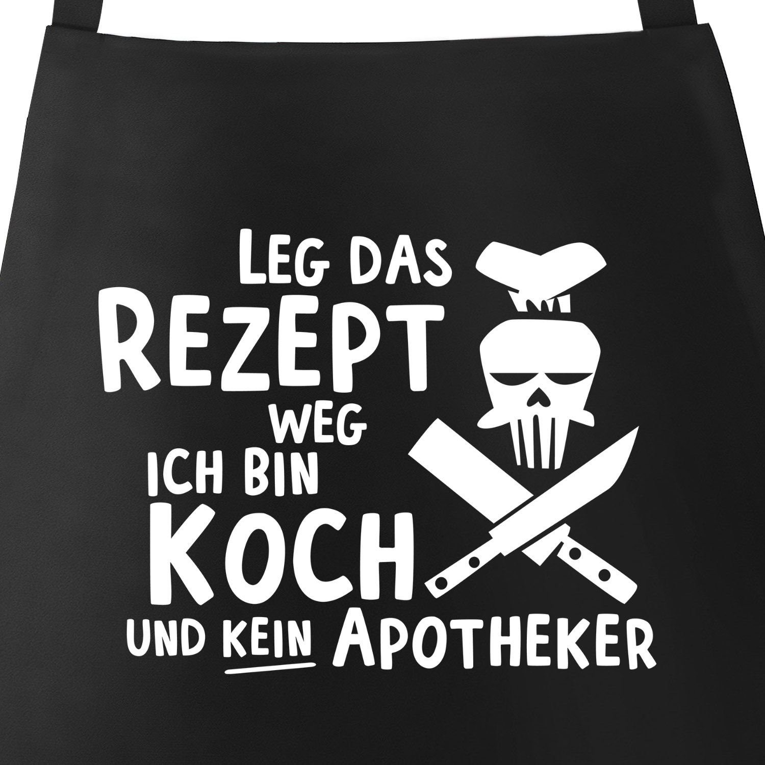 MoonWorks Grillschürze Grill-Schürze für Männer mit Spruch Leg das Rezept w günstig online kaufen