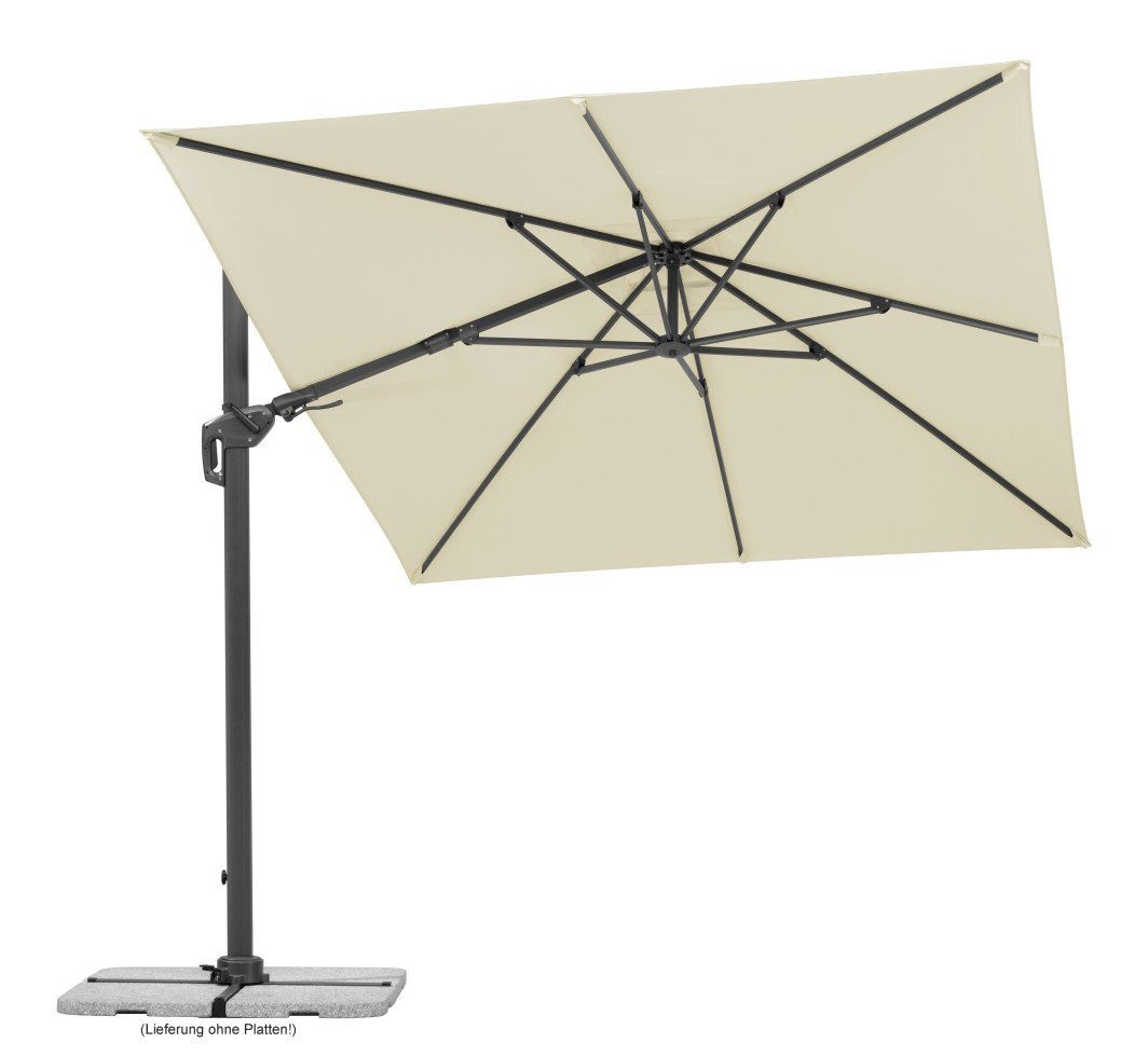 Schneider Schirme Ampelschirm Schneider Ampelschirm Rhodos Twist natur 350 x 260