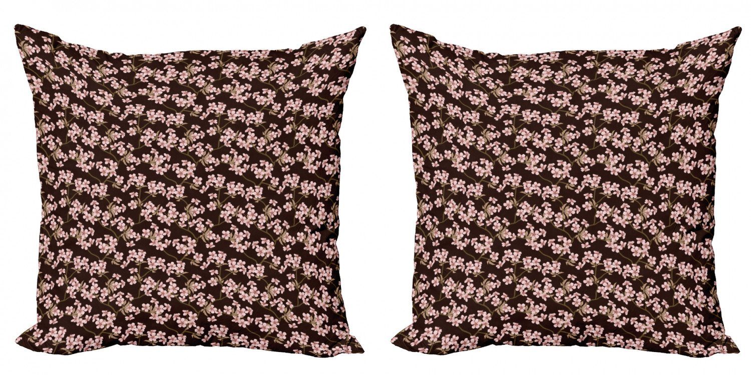 Kissenbezüge Modern Accent Doppelseitiger Digitaldruck, Abakuhaus (2 Stück), Kirschblüte Japanischer Garten