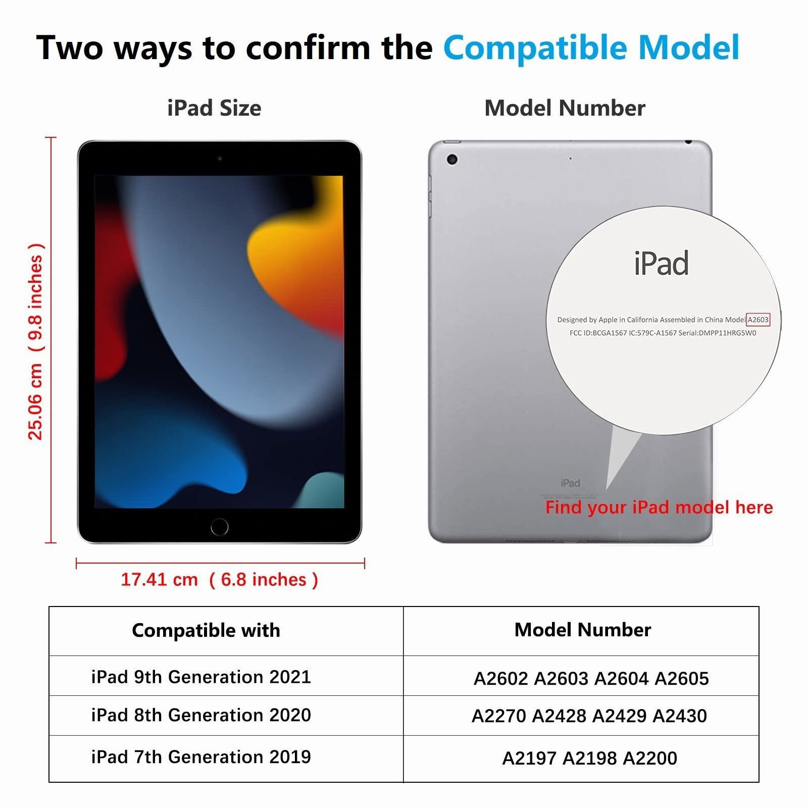 ibettertec Schutzfolie Panzerglas für iPad 9./8./7. Generation 10,2 Zoll Schutzfolie, (Displayschutz Schutzfolie Kompatibel mit iPad 10,2 (iPad 2021/2020/2019), iPad Air 3, iPad Pro 10,5 Zoll), 9H Härte 2.5D[Hohe Auflösung][Anti-Bläschen][Anti-Kratzen]