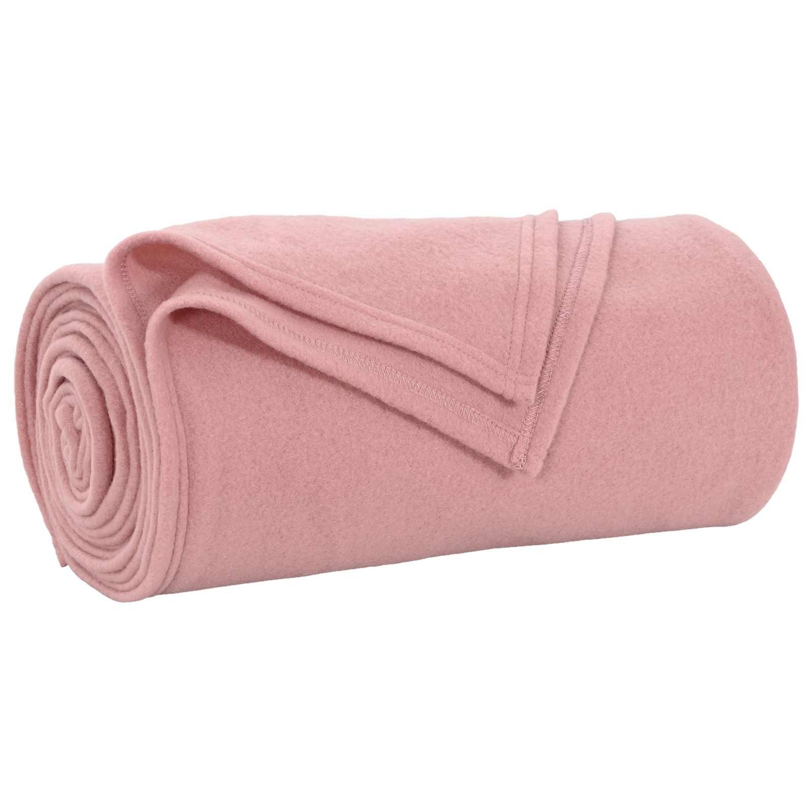 vidaXL Bettüberwurf Wohndecke Rosa 270 x 240 cm 0.91 kg Fleece
