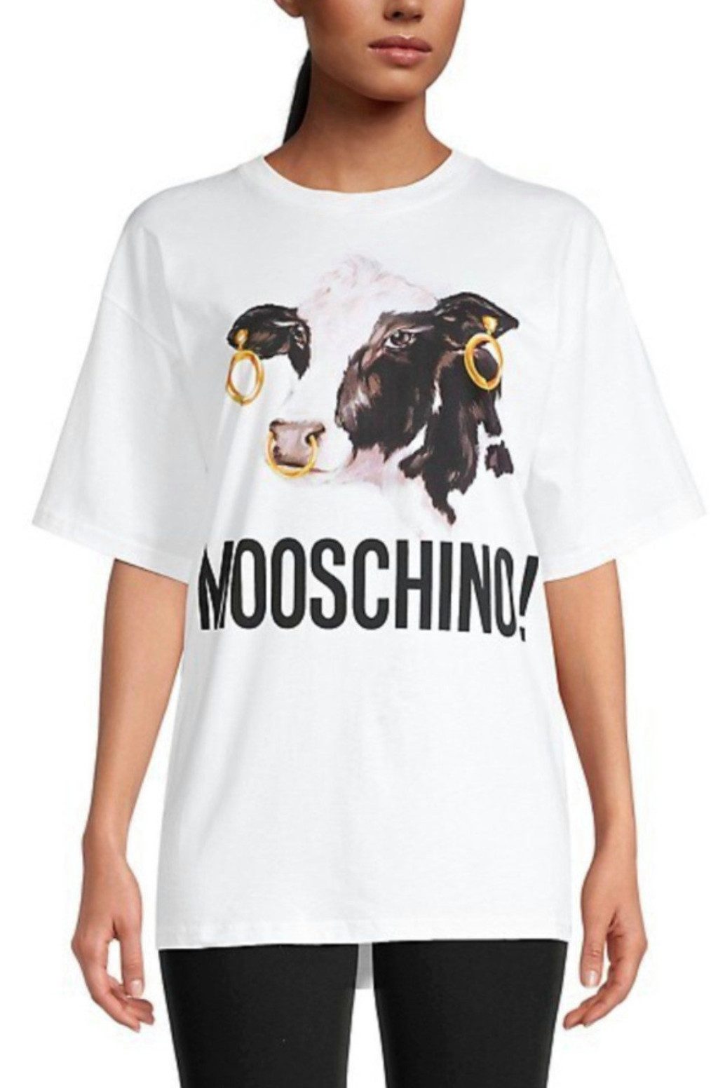 Moschino T-Shirt COUTURE " Mooschino Kuh Cow " Shirt Oversized Loose Boxy Tee New