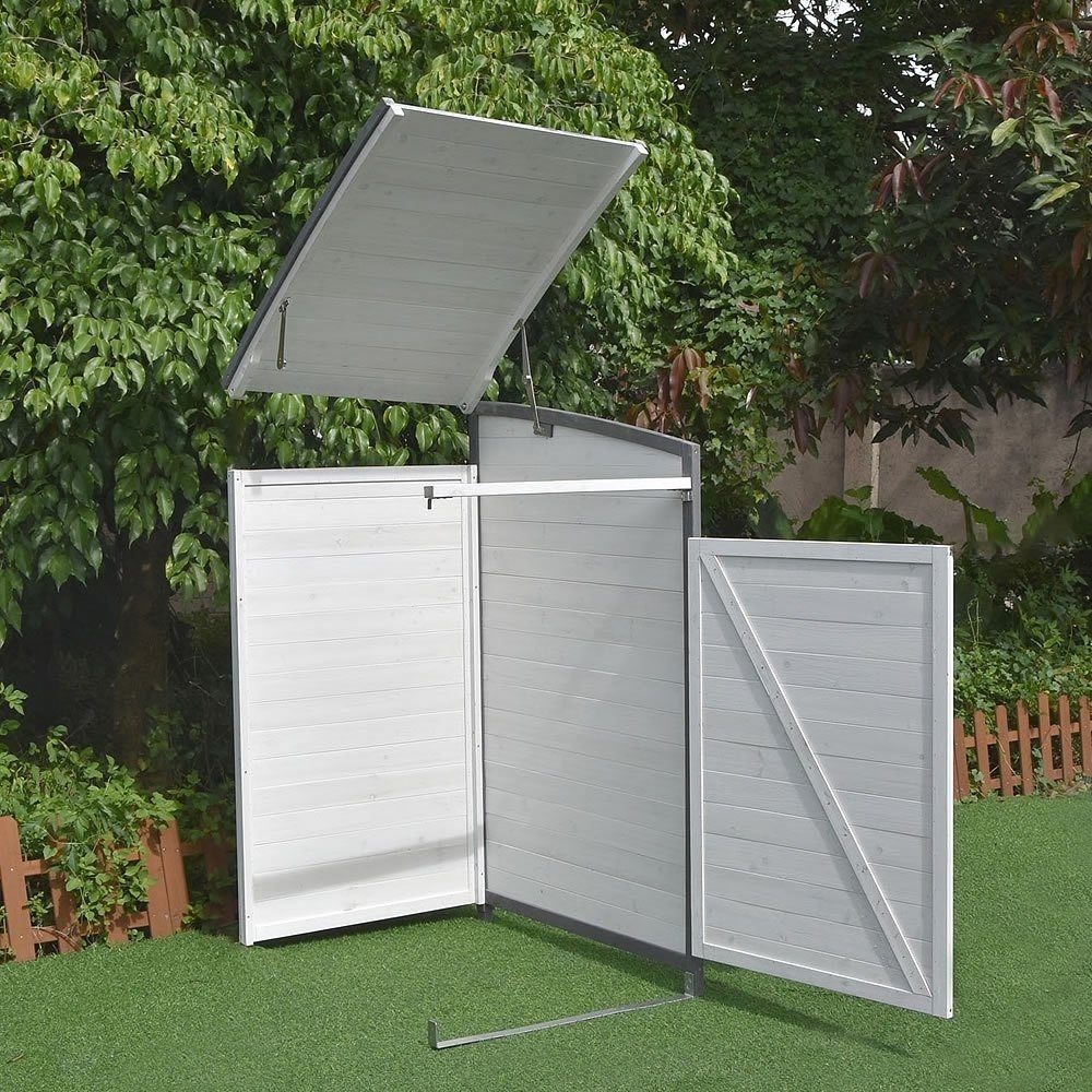 Melko Mülltonnenbox Anbaubox Mülltonnenbox Mülltonnenverkleidung Mülltonne 240L Gartenbox (Stück, 1 St., Set), Vorimprigniert
