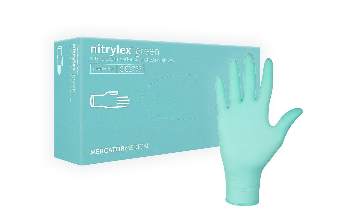 Mercator Einweghandschuhe Nitrylex Nitril Handschuhe - Minzgrün