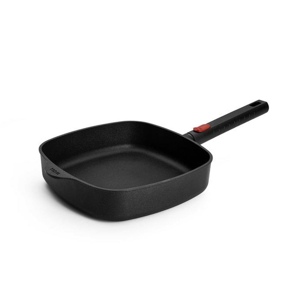 WOLL Bratpfanne Viereckpfanne ECO Logic QXR (PFAS-FREE), Aluminium (1-tlg., abnehmbarer Stielgriff), Induktionsgeeignet