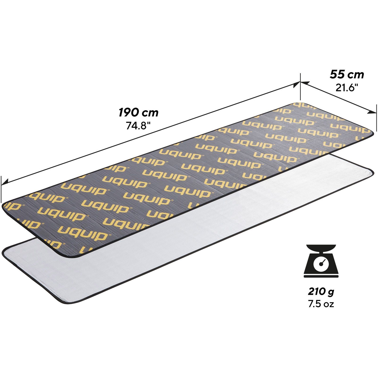 UQUIP Isomatte Alu Isomatte Flexy 190 cm Camping, Thermo Isolier Matte Sing günstig online kaufen