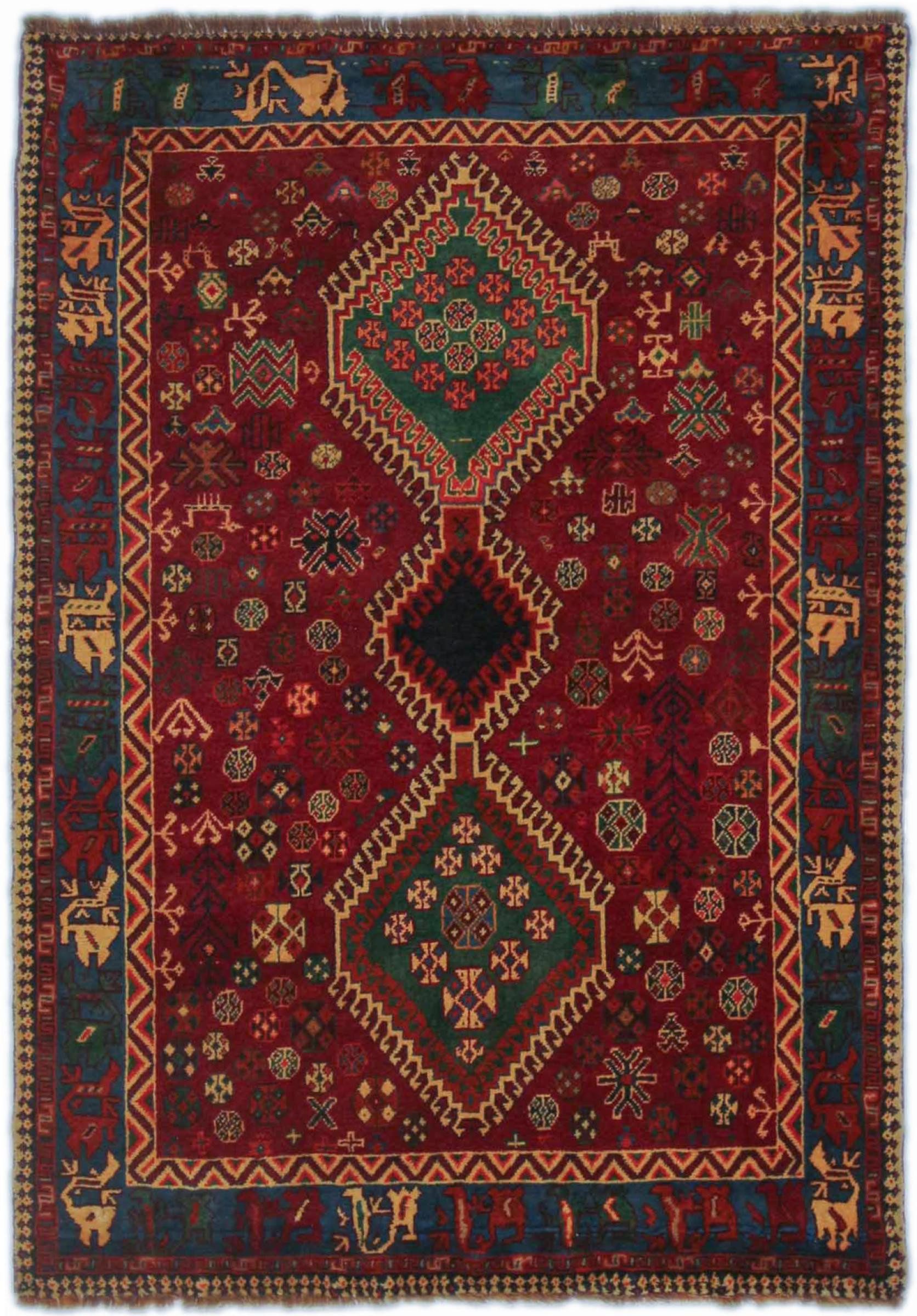 Orientteppich Shiraz 111x156 Handgeknüpfter Orientteppich / Perserteppich