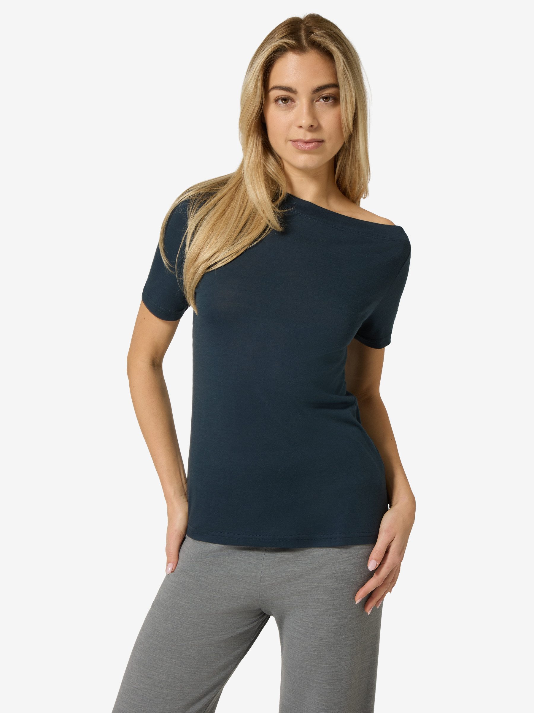 SUPER.NATURAL T-Shirt für Damen,Merino W DROP SHOULDER TEE lässig, atmungsaktiv