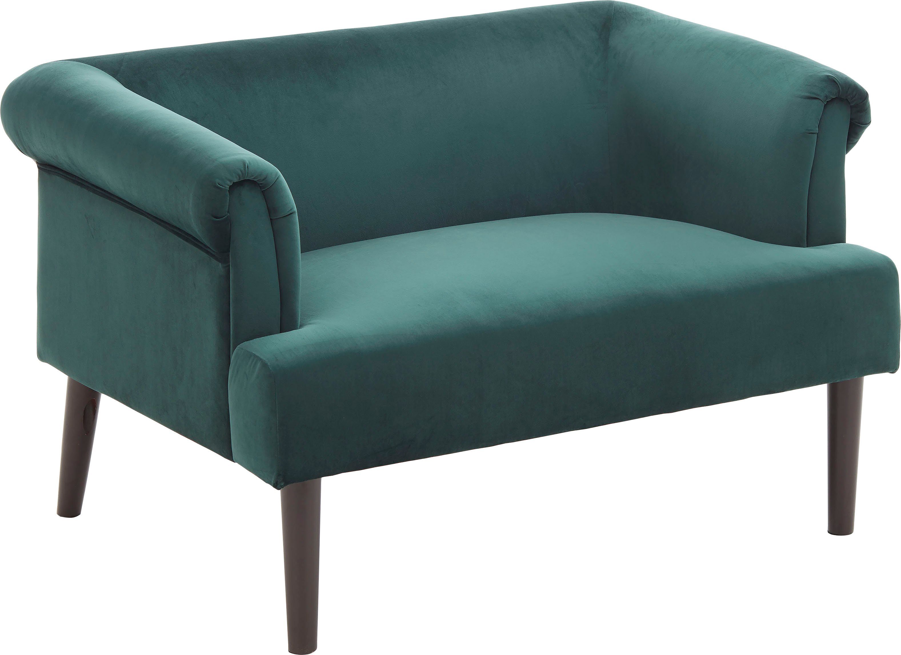 ATLANTIC home collection 1,5-Sitzer Charlie, XXL-Sessel mit Samtveloursbezug, mit Wellenunterfederung