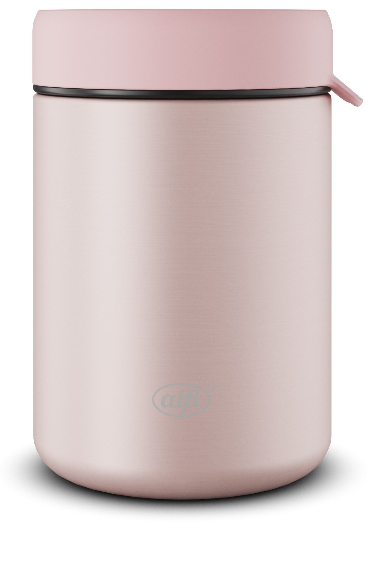 Alfi Thermobehälter ISO FOOD MUG, Thermobehälter für Essen, spülmaschinenfest, Edelstahl, Kunststoff, Silikon, (1-tlg), 0,35l, 5h heiß & 10h kalt, dicht & auslaufsicher, mit Göffel