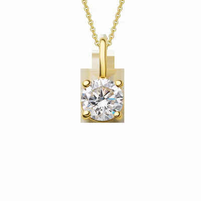 ONE ELEMENT Кулони 0.15 ct Diamant Brillant Anhänger aus 750 Gelbgold, Damen Gold Schmuck