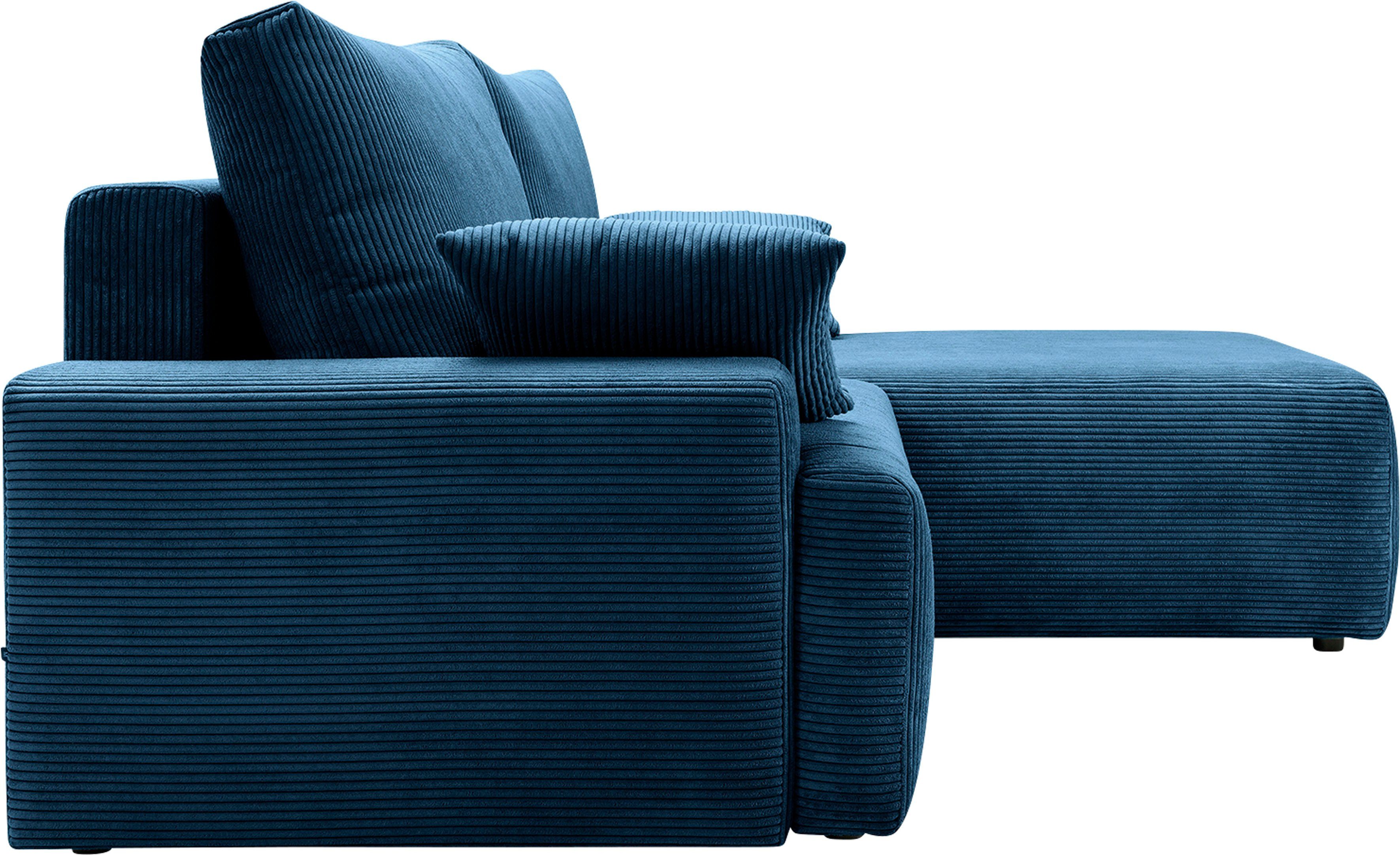 exxpo - sofa Ecksofa navy fashion Bettkasten Orinoko, Cord-Farben Bettfunktion verschiedenen in inklusive und