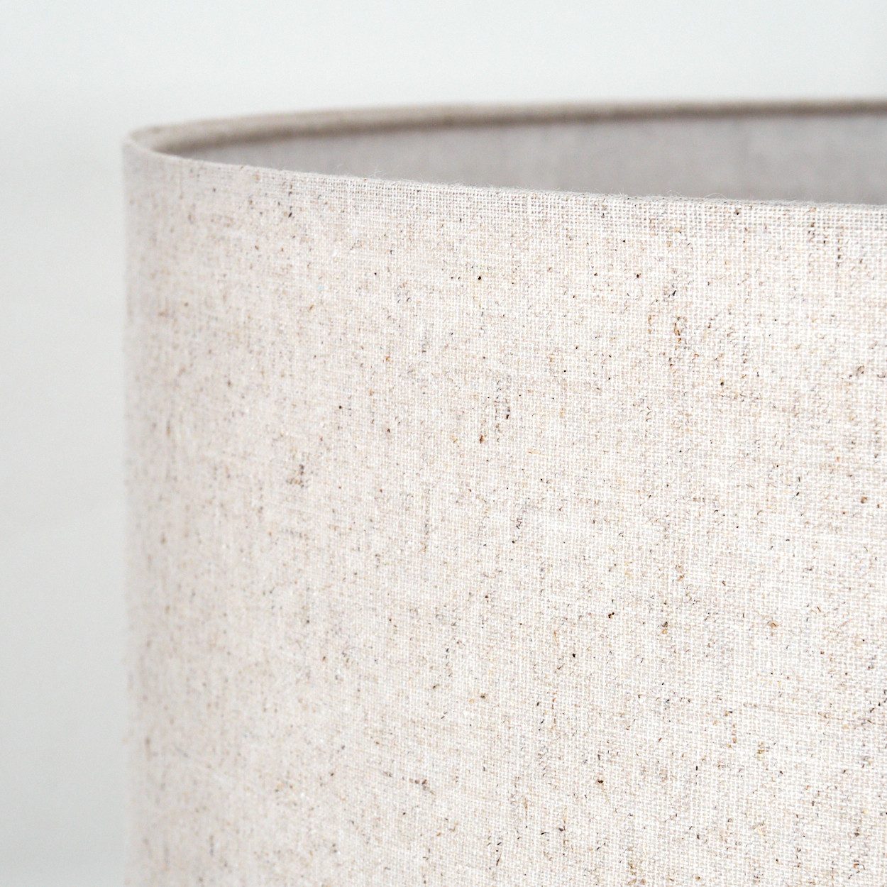 hofstein Stehlampe Stehlampe aus Holz/Stoff in Naturfarben/Beige/Weiß, ohne Leuchtmittel, skandinavische Design Leuchte, Schirm (50 cm) u. Fußschalter, 1 xE27
