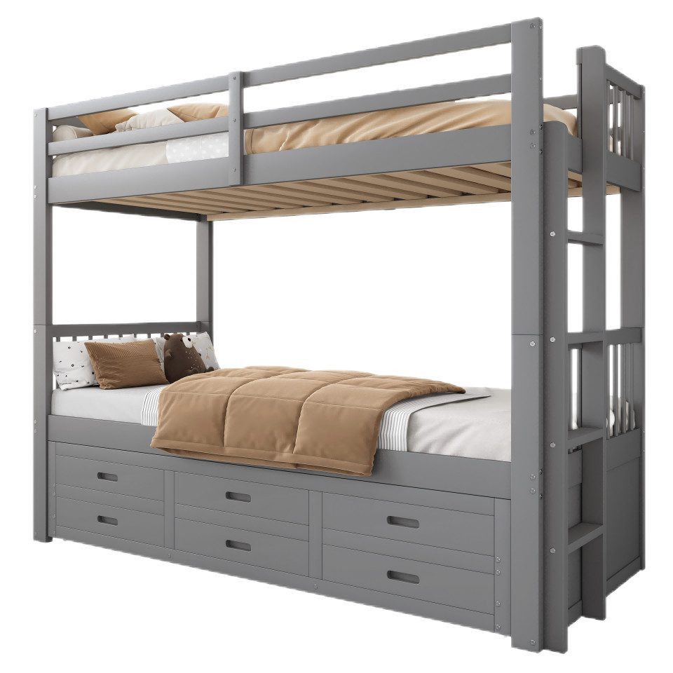 Ulife Etagenbett Kinderbett Holzbett Jugendbett Kiefer, günstig online kaufen