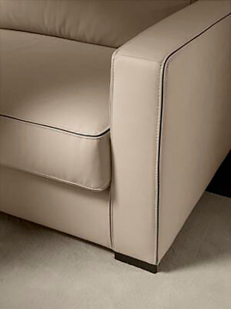 JVmoebel Sofa Elegant Prianera Textil Polsterung 3 Couch Sofa Grau Design Sitzer