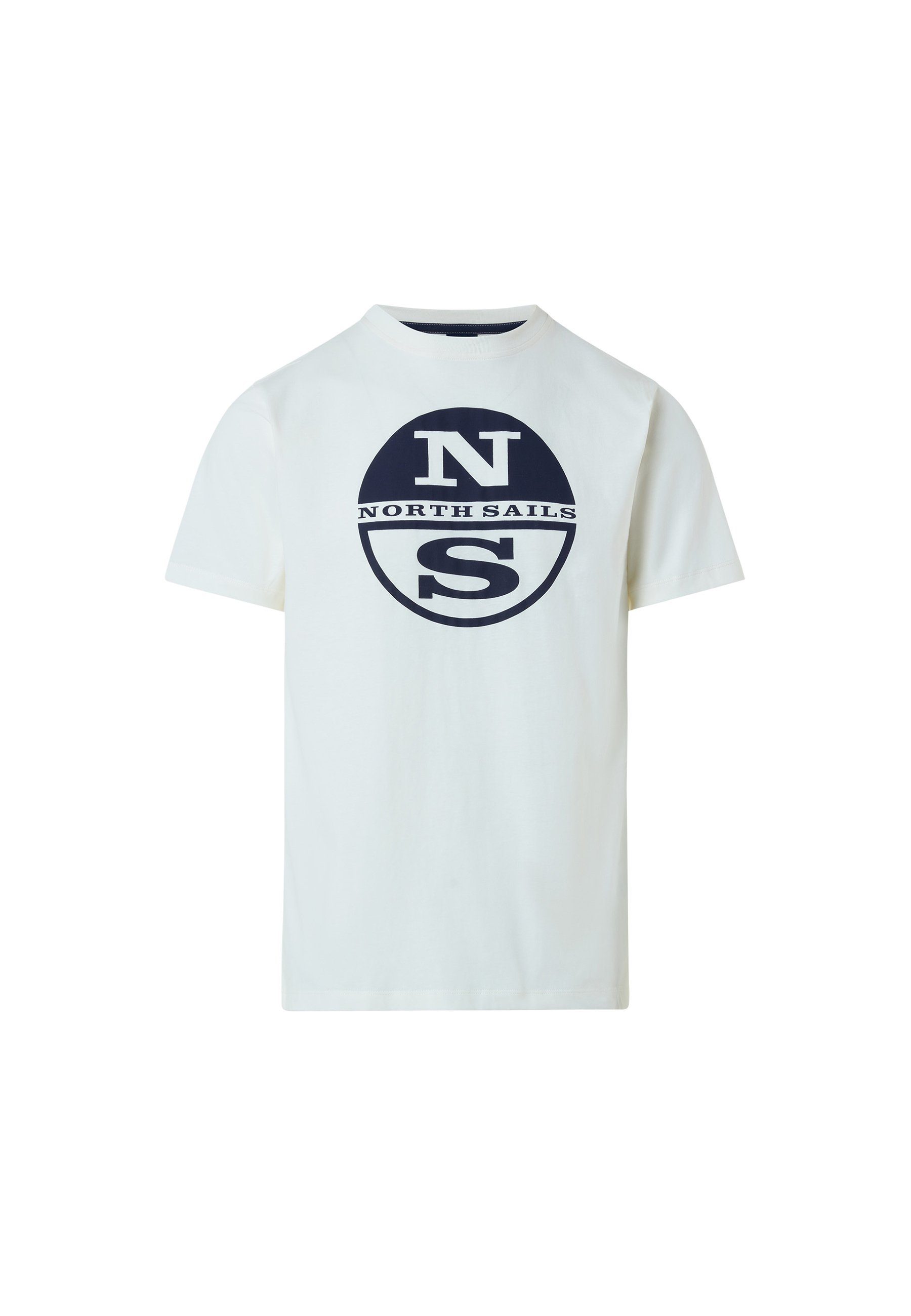 North Sails T-Shirt T-Shirt mit mit Logo-Druck weiss klassischem Design