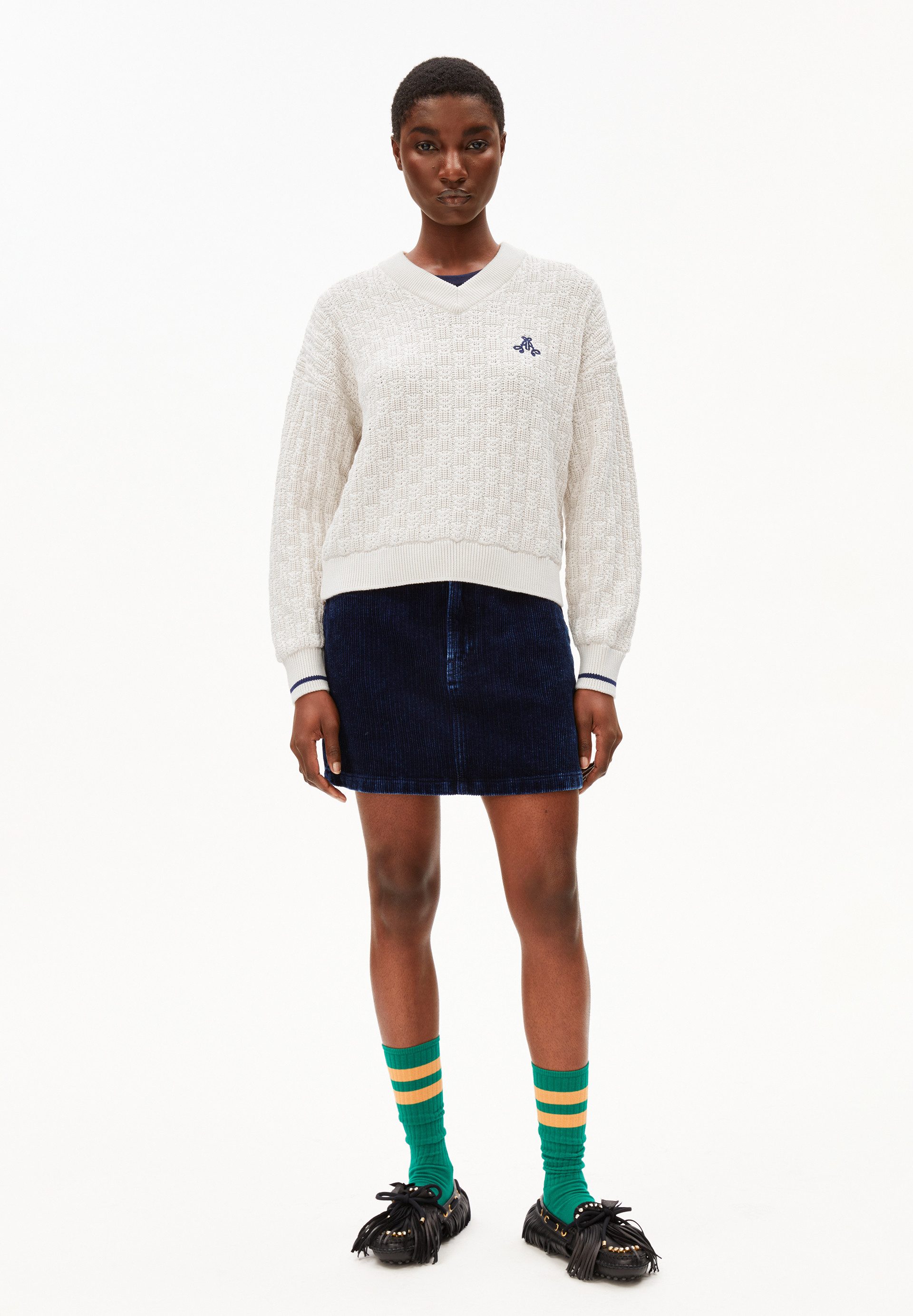 Armedangels Strickpullover Pullover aus Bio-Baumwolle Loose Fit günstig online kaufen